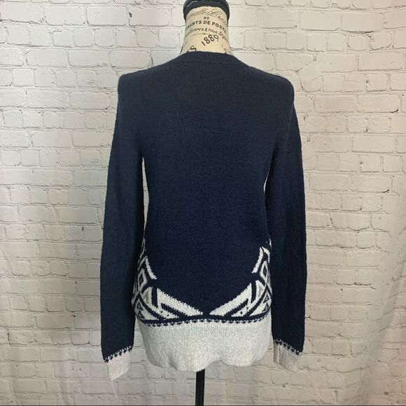 Hollister Geometric V Neck Sweater size XS Black and Gray - Picture 4 of 6